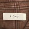 LIDNM Check Pattern Long Sleeve Half Zip Shirt L Brown Men's Used