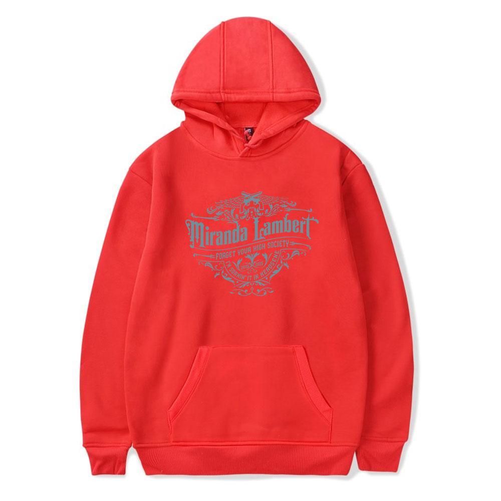 

New Arrival Mens Womens Hoodie Miranda Lambert Hoodies Streetwear Harajuku Casual Letters Printed Hooded Pullover Sweatshirts XXS червоний