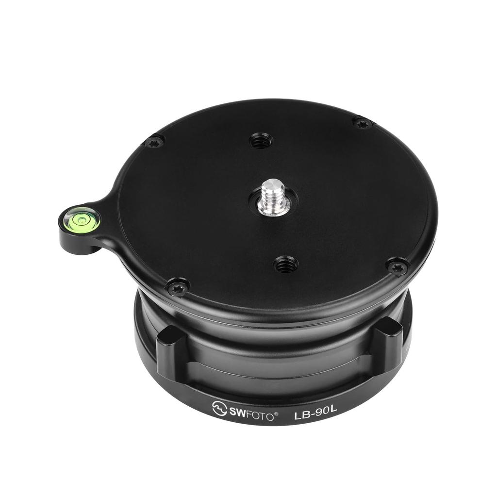 SWFOTO Leveling Low Center of Aluminum Alloy Tripod Maximum Load 25KG LB-90L Base, Gravity, Head,