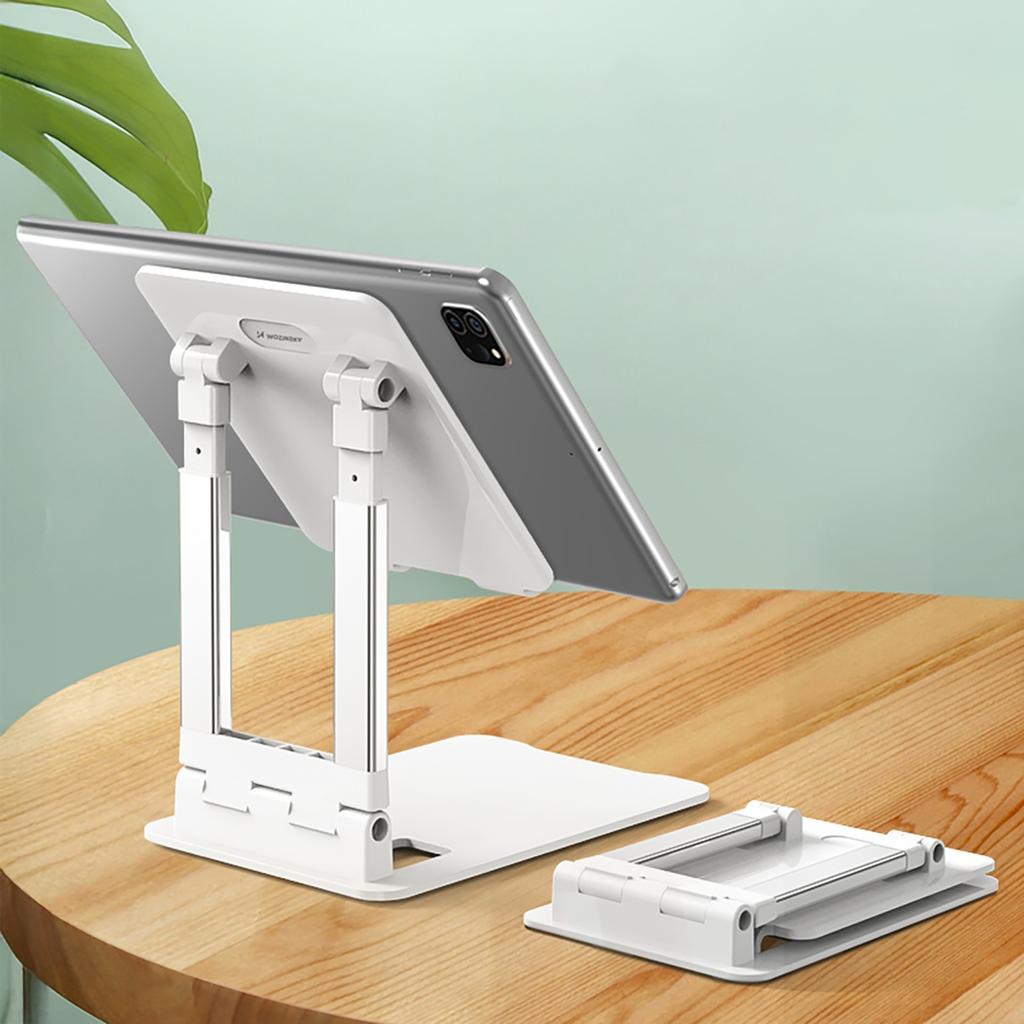 Stand holder desk stand for phone tablet foldable - white