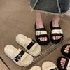 Fashion Shoes for Women Open Toe Sandals Color Spelling Slides Platform Flat Thick Roman Woman Slippers H Sandal New Style On Promotion