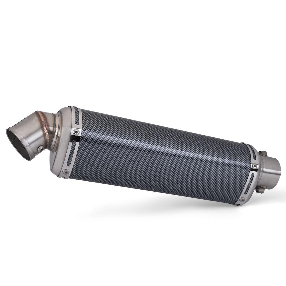 Universal 51mm Motorcycle Exhaust Muffler Professional Stainless Steel Tailpipe T98 Muffler For Yamaha R3 Z125 400 300SR Msx125