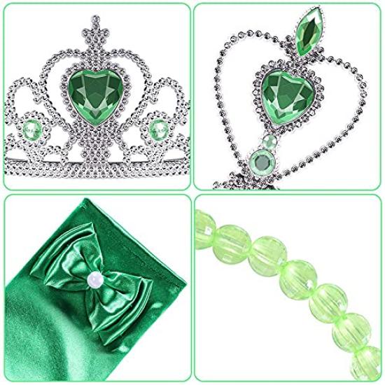 Be-Unique Princess Accessory Toy Set: Tiara, Bracelet, Necklace, Stick, Earrings, Ring, and Gloves. Perfect for Transforming, Playing, and Parties.