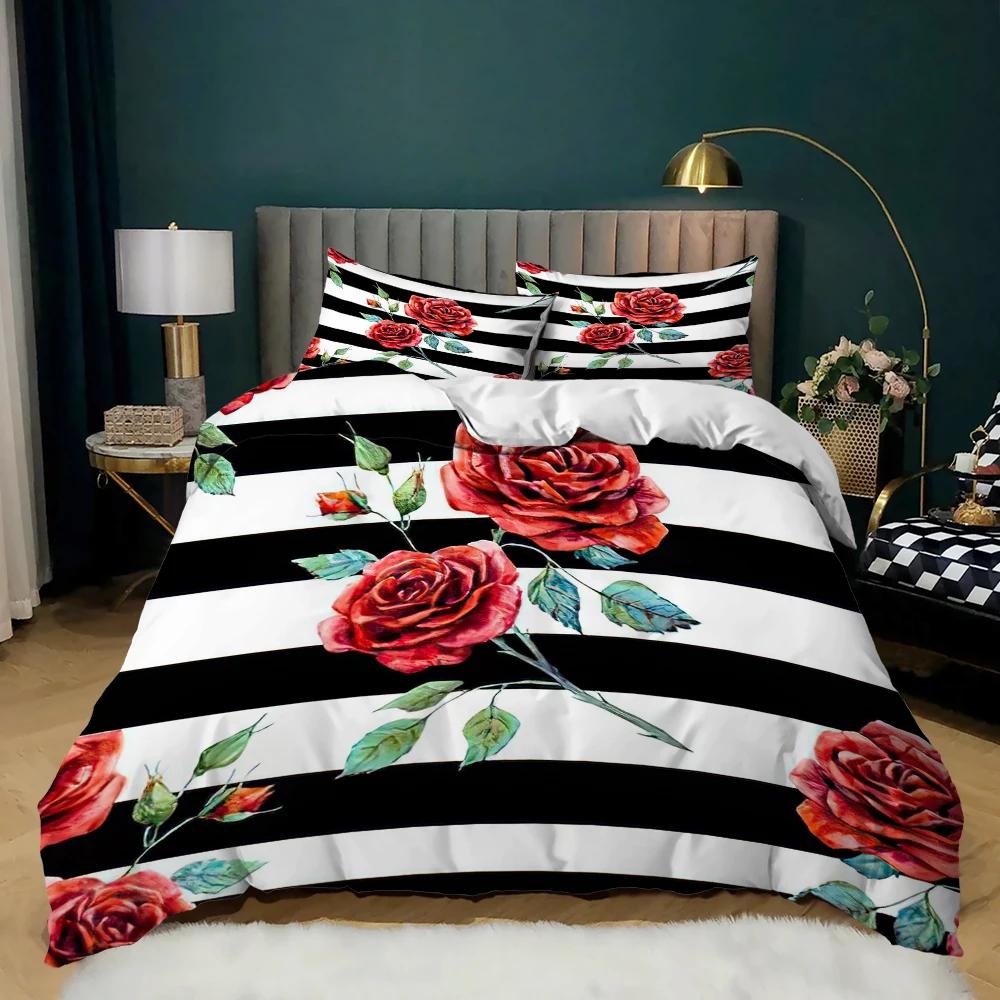 Комплект постельного белья с красными розами — фото 5