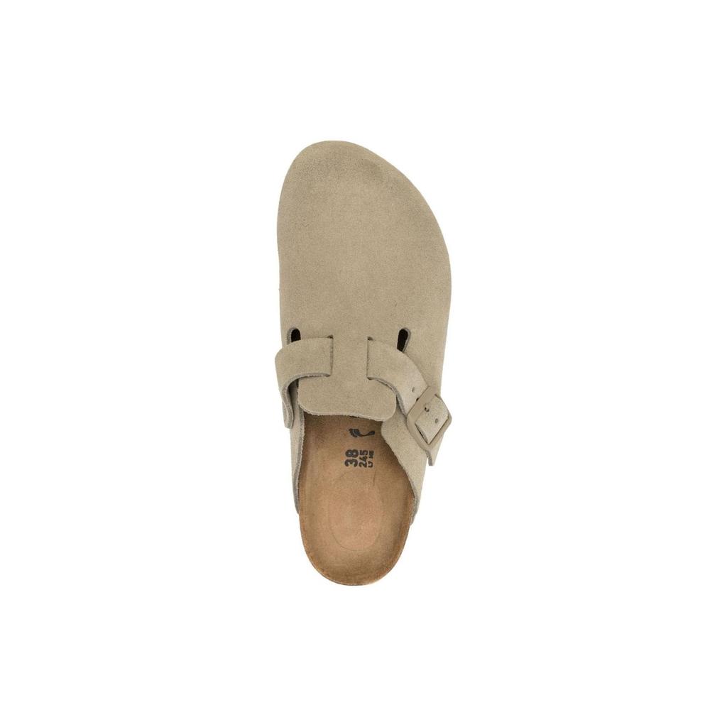 Birkenstock Boston Suede Leather Narrow Fit Sandals 'Faded Khaki' Men's 1025844
