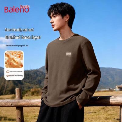 Baleno Men's Thermal Fleece Round Neck Long Sleeve T-Shirt