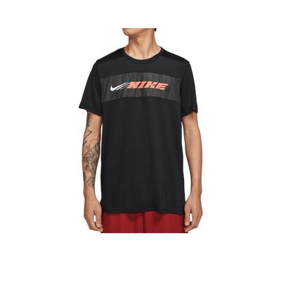 Sports Lifestyle Series Logo Letter Splicing Breathable Short Sleeve T-Shirt Men Tops CZ1497-010