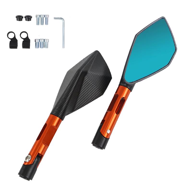 CNC ALUMINUM Custom Universal Motorcycle Rearview Side Mirrors 8mm 10mm For KAWASAKI Z750 NINJA250 HONDA R1 R6 FZ6 SUZUKI YAMAHA