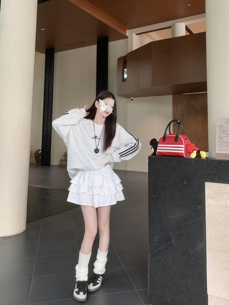 Double-Sided Fleece Ballet-Style Puffy Midi Skirt - High Waist, Slimming A-Line Design, Autumn/Winter for Women