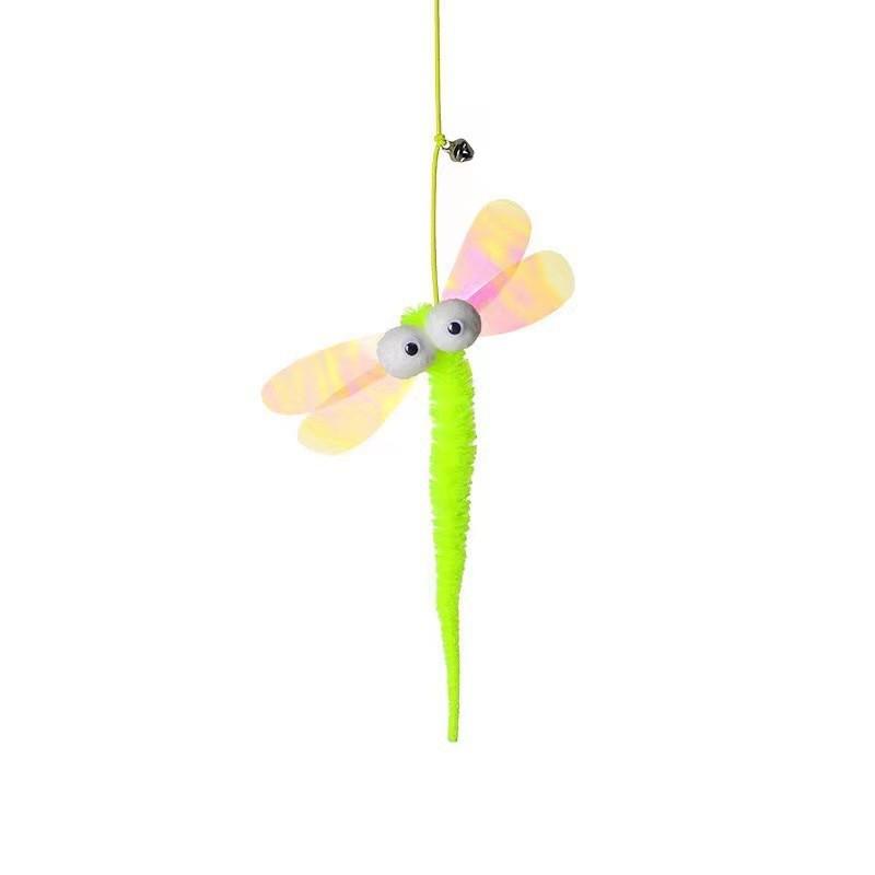 Interactive Cat Toy With Hanging Swing Design Retractable String Bell Feather Indoor Play Mental Stimulation