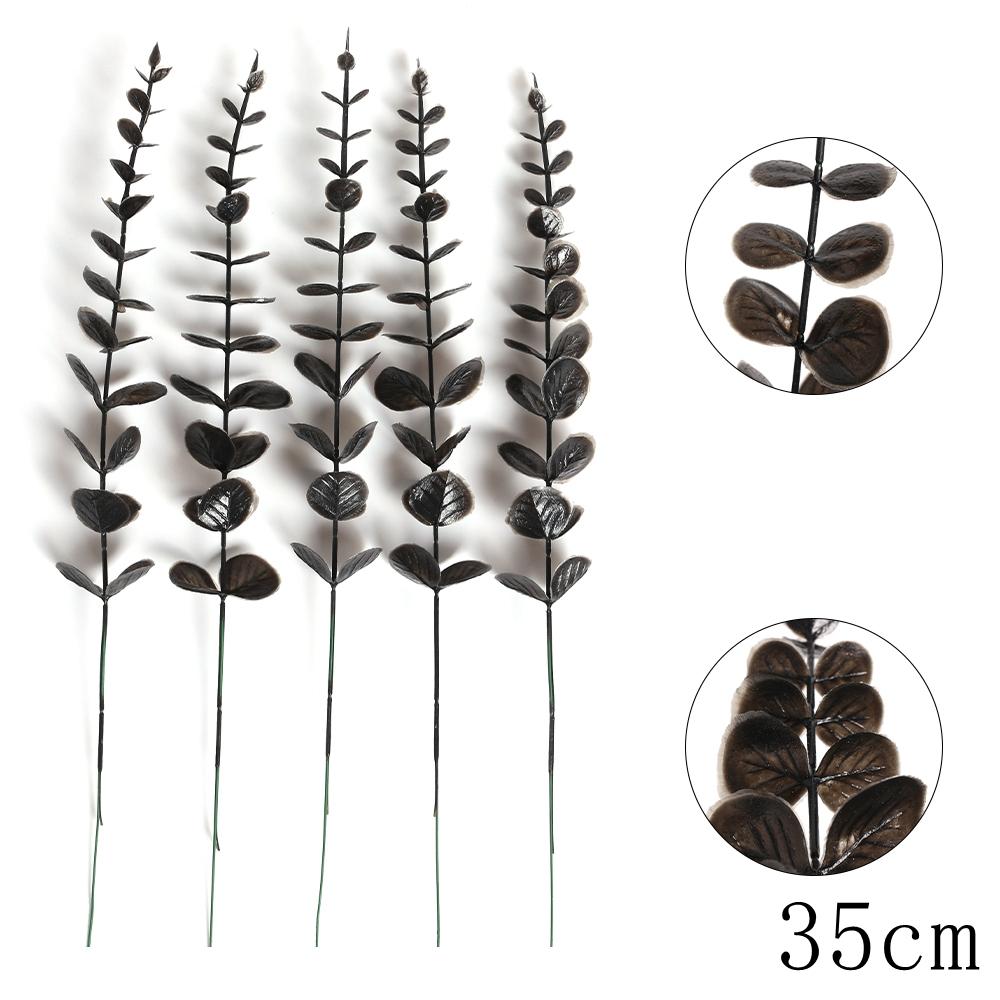 5/10Pcs Artificial Eucalyptus Leaves Green  Fake Plant for Wedding Decoration Garden Outdoor Home Decor Table Wreath Accessories