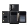 Phone Case Magnetic Detachable Wallet Card Holder Stand Cover Fit for Samsung Galaxy S21 Black S21 Plus
