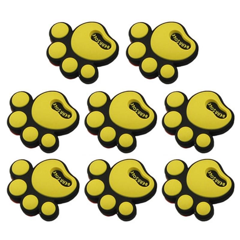 8Pcs Auto Rearview Mirror Stickers Cute Dog Paw Footprint Stickers Anti-Scratch Stickers Anti-skid Protector Stickers