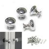 2/4Pcs Chrome Metal Door Knobs Drawer Wardrobe Kitchen Cupboard Handles Silver Furniture Accessories Door Handles Interior Doors
