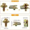 40pcs Heavy-Duty Steel U-Nut Clip Fasteners for Car Hood Protection - Secure Bolt Mounts with Screw Installation 20 Screws&20 Nuts