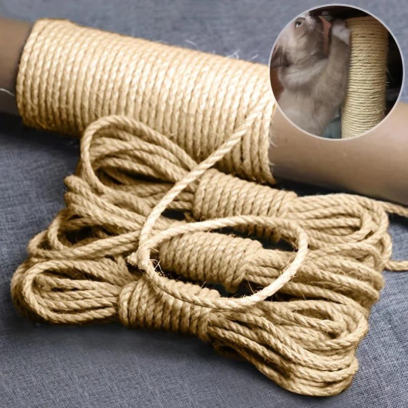 Natural Sisal Rope Cat Scratcher Rope Tree Scratching DIY Toy Paw Claw Furniture Protector Scratching Post