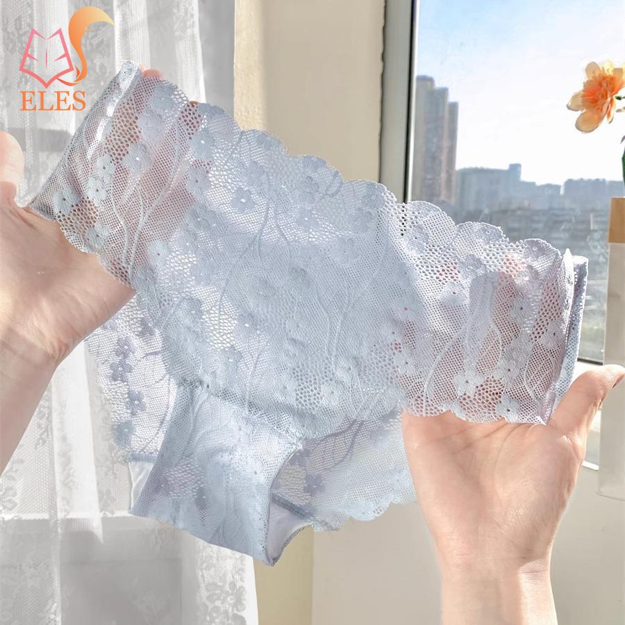 

Романтическое французское кружевное нижнее белье Волна Сексуальные бесшовные трусики для женщин Удобные, приятные к коже, дышащие, с низкой посадкой, женские трусы, нижнее белье L синий