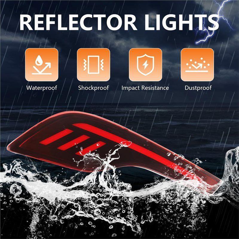 LED Rear Bumper Reflector Lights Accessories For Honda CRV CR-V 2017- Turn Signal Brake Tail Light Replacement