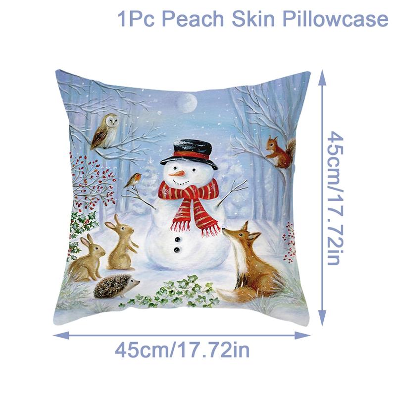 Christmas Cushion Cover Merry Christmas Decorations For Home 2025 Cristmas Ornament Pillow Case Xmas Navidad Gifts New Year 2025