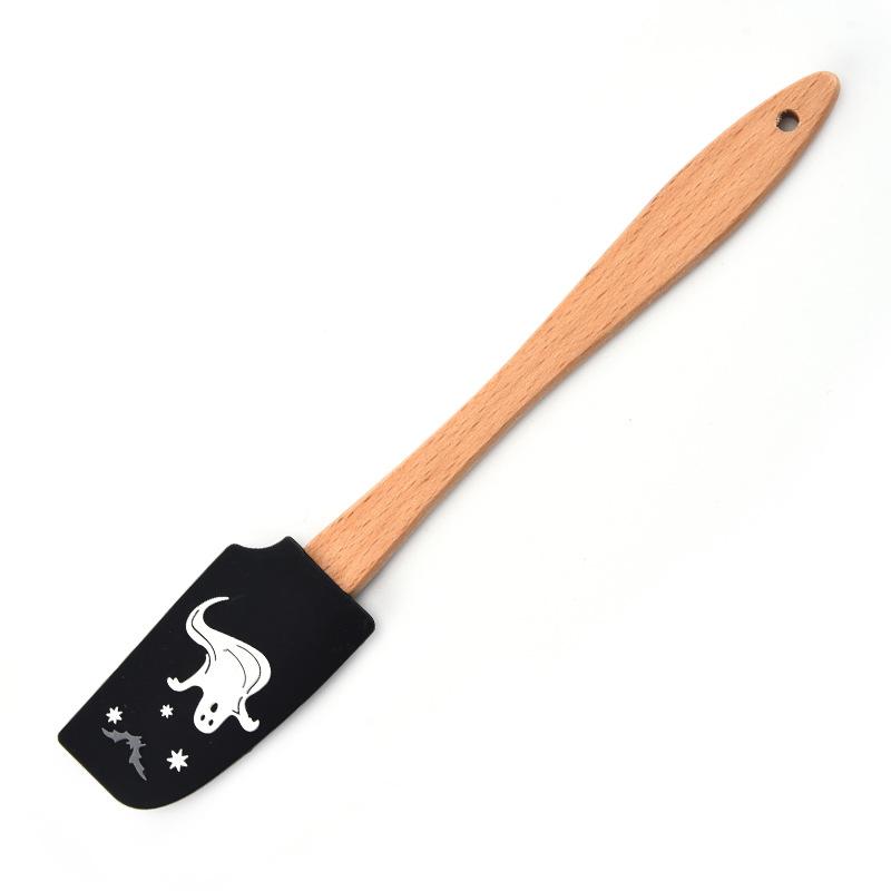 Creative Penguin Silicone Smooth Spatula Wooden Handle Cream Spatula Cake Decoration Cream Cake Spatula Baking Tool Accessories