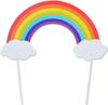 10-Pack 3D Hot Air Balloon & Rainbow Cake Toppers