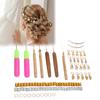 89pcs Metal Hair Rings Hair Braid Rings Dreadlocks Needle Crochet Hook Hair Tools