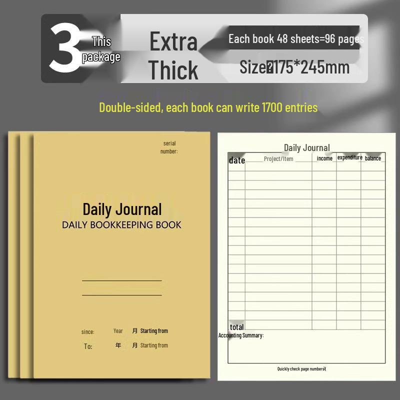Daily Account & Income Record: Monthly Planner & Ledger