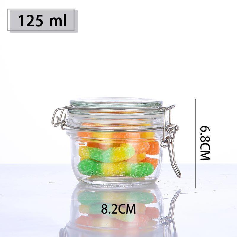 Glass Sealing Jar with Stainless Steel Buckle for Food Storage - Ideal for Tea, Grains, and Cereals in the Kitchen