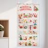 Stoff Weihnachts-Adventskalender Weihnachts-Wanddekoration Wiederverwendbare Wandbehang-Ornamente mit 24 Taschen für Feiertags-Heimdekor