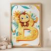Plakat Wesoła Małpka Na Literze B Plakat Wesoła Małpka Na Literze B, 40X50 Cm, Rama Aluminiowa Czarna, Papier Matowy 230 Gsm