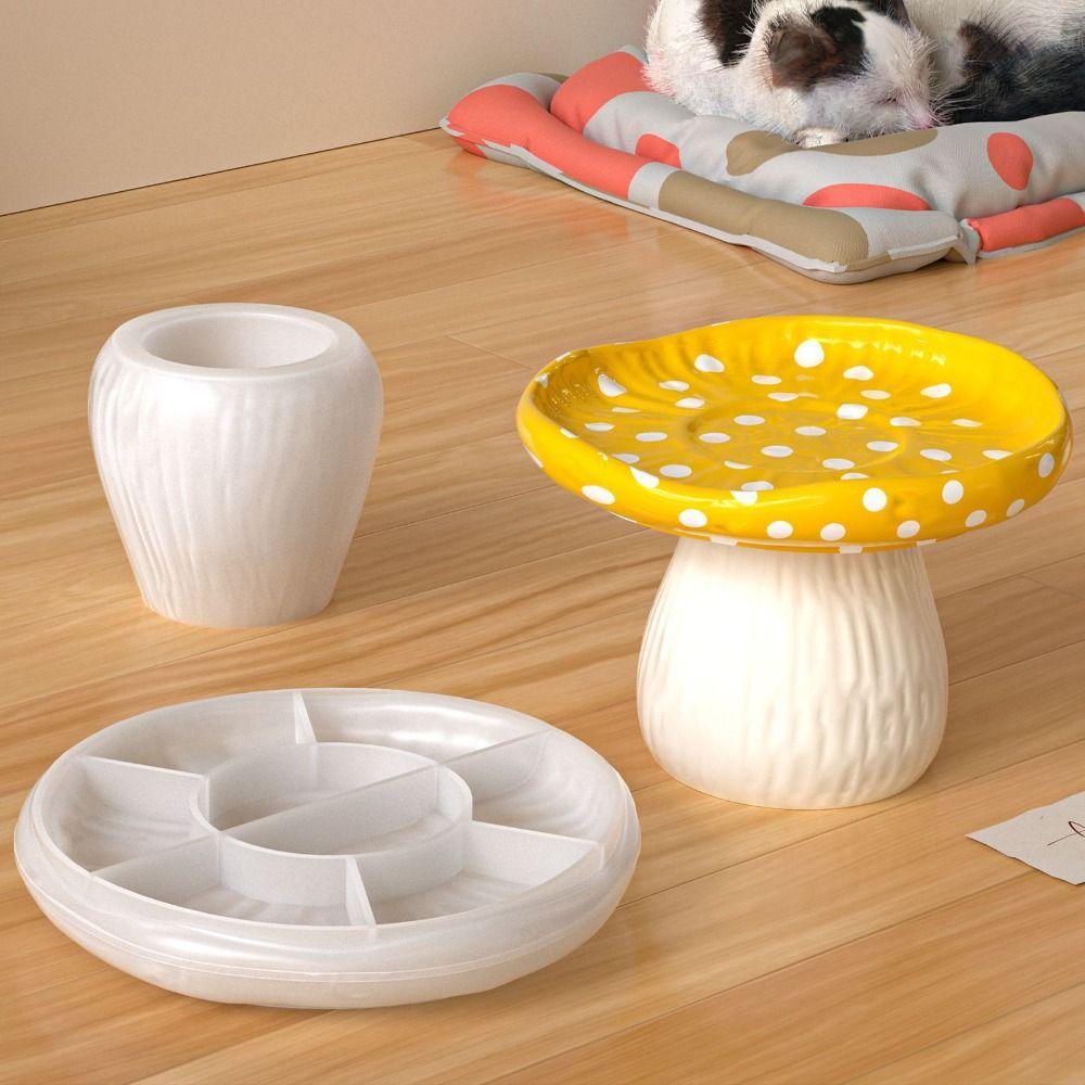 New Mushroom Storage Tray Plaster Mold 3D Silicone Planter Pot Mold DIY Reusable Plaster Mold Home Decor
