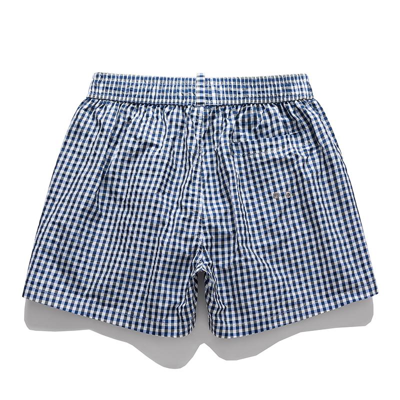 Men's Gingham Casual Shorts – Elastic Drawstring Waist Pocket Shorts for Summer Daily & Streetwear