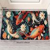 Vibrant Koi Fish Print Non-Slip Washable Indoor Outdoor Floor Rug Doormat for Entryway Bathroom Kitchen Home Decor Gift