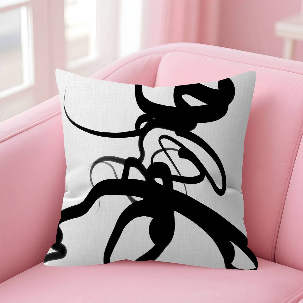 Minimalism Black And White Pillowcases Home Bedding Decorative Pillow Cover Wedding Super Soft Pillow Case