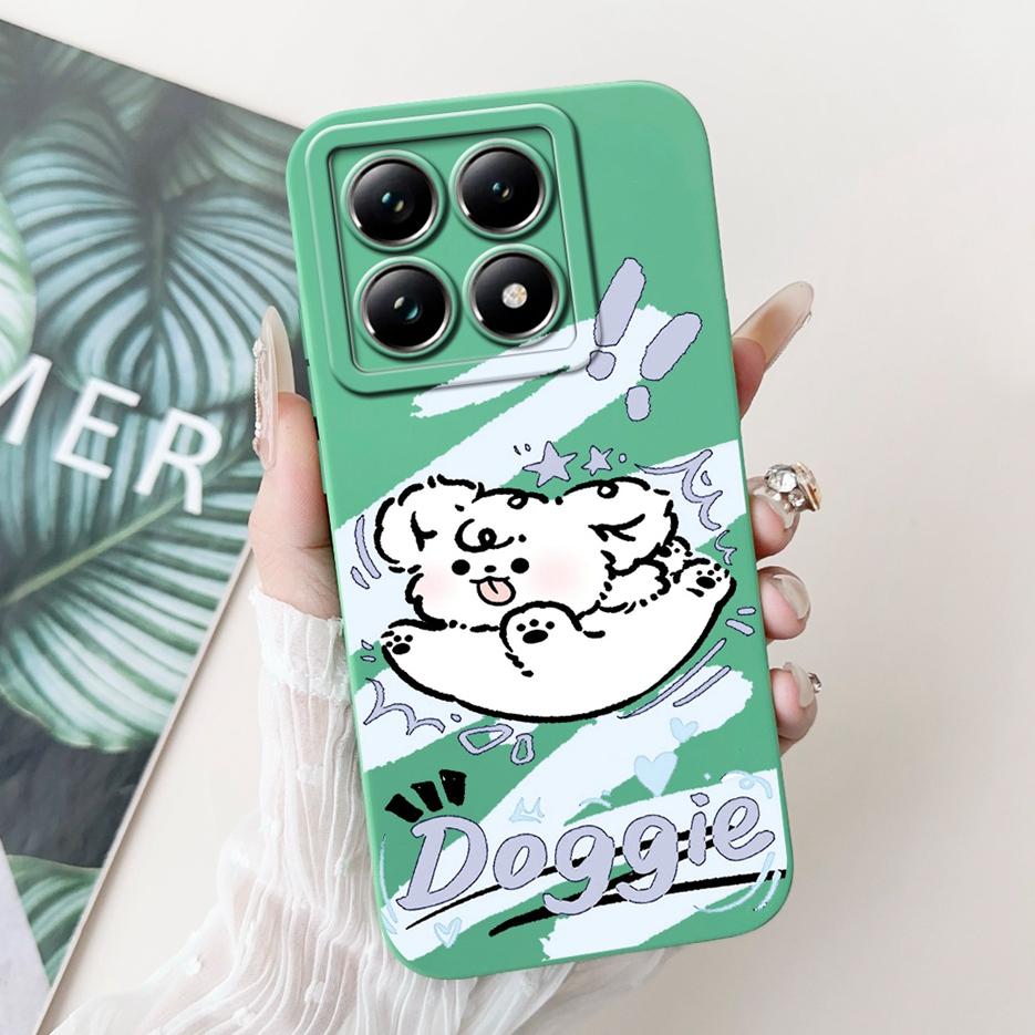 For Xiaomi 14T Pro Case Cute Dog Cartoon Cover Soft TPU Full Cameras Protection Shell For Xiaomi Mi 14T Pro Mi14T 5G Phone Cases