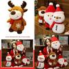 High Quality Christmas Plush Santa Elk Snowman Stuffed Toy For Kids Holiday Joy