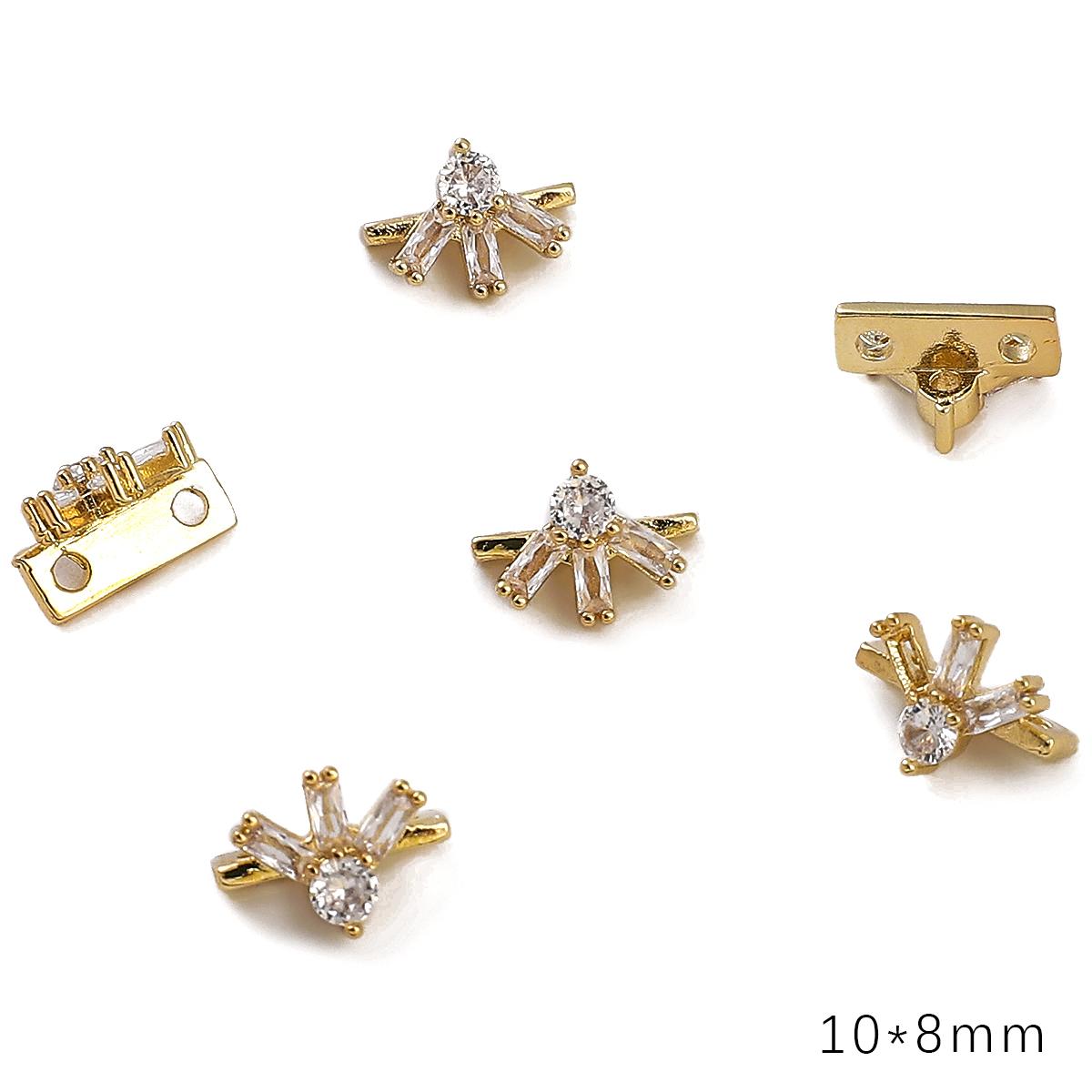 

Медные бусины-разделители с двойным отверстием, подвески для изготовления ювелирных изделий своими руками, аксессуары для рукоделия 10x8.0mm золотой