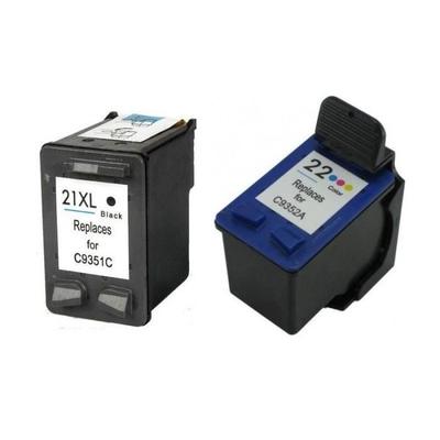 21XL 22XL Compatible Ink Cartridges for HP 21 22 for Deskjet F380 F390 D2360 D2460 3940 D1530 D1560 F2180 F4180 Officejet