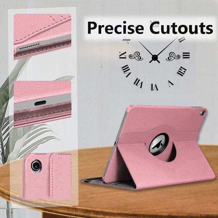 Coque de Protection - BOOLING - pour iPad 10,2 Pouces - Antichoc - Rotatif 360° - Rose