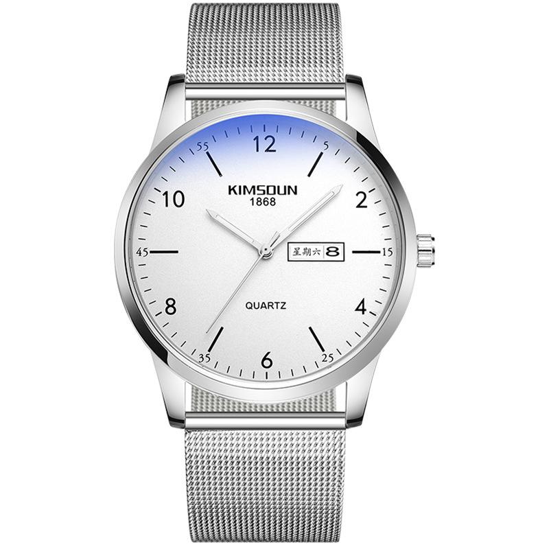 

Watch Men s Ultra-thin Double Calendar Quartz Watch Fashion Student Waterproof Men s Watch Watch