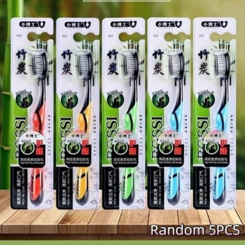 3/5/10 Pcs Manual Toothbrushes Ultra Soft Charcoal Bristles Non Slip Handle For Adult Daily Home Oral Care