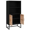 VidaXL Buffet haut noir 60x35x125 cm bois d'ingénierie, buffet, meuble de rangement, placard, armoire, meuble de salon, 352134