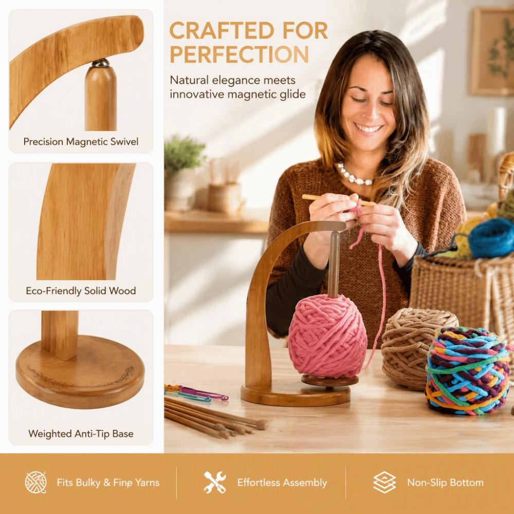 Magnetic Suction Yarn Holder 360° Rotatable Yarn Spinner Gift Thread Spool Holder Knitting