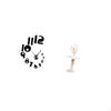 Creative 3D Wall Clock And Ballerina Figurine Resin Girl Sculpture Decorative Art for Hotel Office