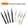 Precision Pointed Bent Tip Tweezers for Jingtai Blue Filigree Enamel Painting and DIY Crafts