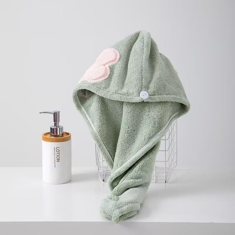 Magic Microfiber Shower Cap Embroidery Towel Bath Hats Dry Hair Cap Quick Drying Soft for Lady Turban Head