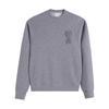 Unisex Crew Neck Sweatshirt Multi Colors with Heart & A Embroidery Casual Pullover for Men Women