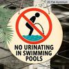 2D Flat 1pc, 8x8 In, No Urinating In The Pool Sign Aluminum Metal Decorative Signs & Plaques, Unique, Durable, Easy To Hang Metal Decoration