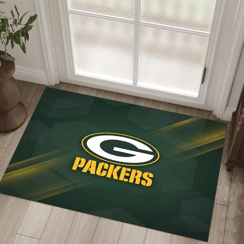 Tappeto in Velluto Cristallo Design Green Bay Packers Accogliente Non?Tappeto Stampato Antiscivolo per Camera da Letto Soggiorno Ingresso
