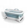 Foldable Silicone Bathtub Blue Portable Bath Home Spa 110Cm